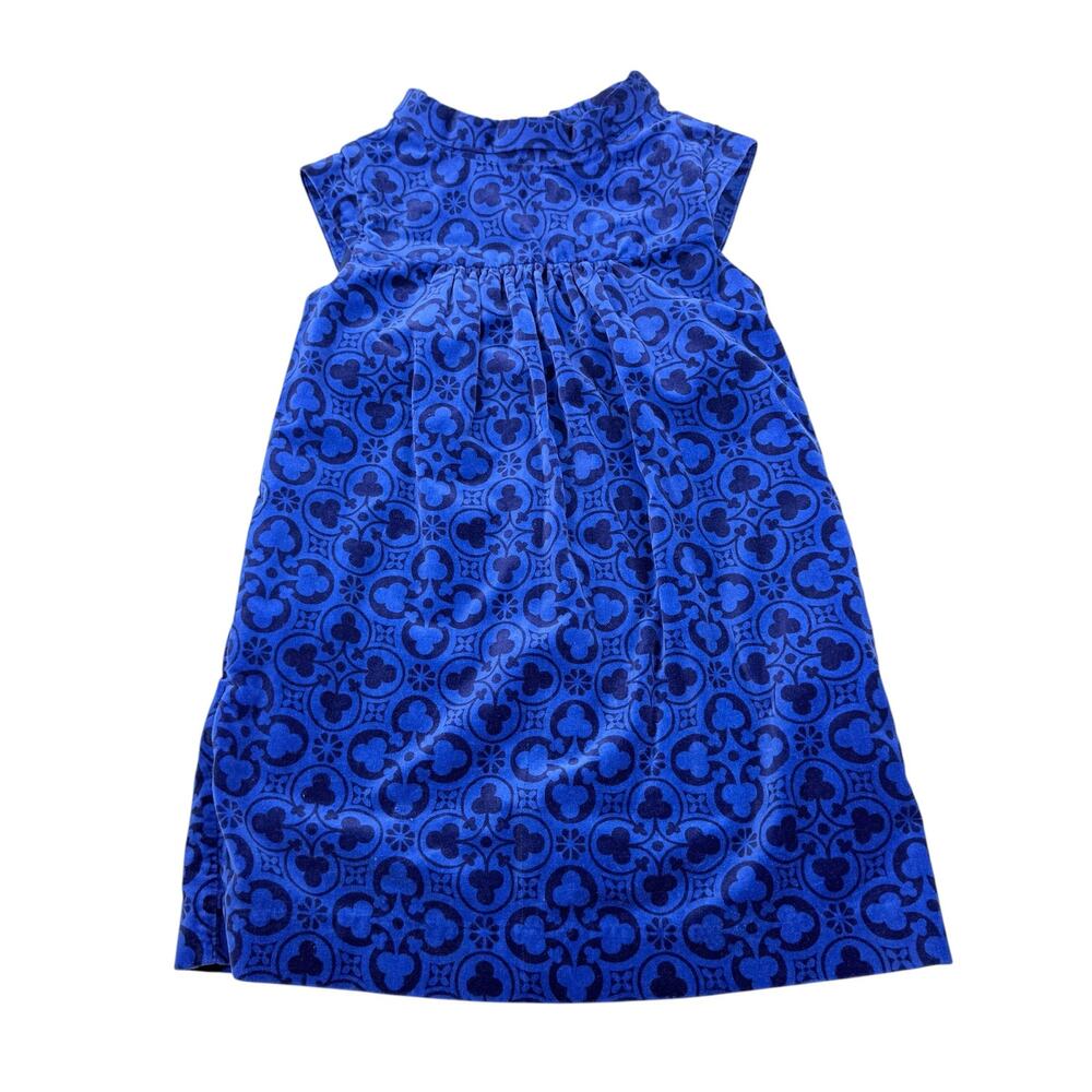 Tea Collection Blue Velvet Dress, Size 6